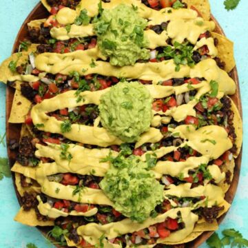 Fully loaded vegan nachos