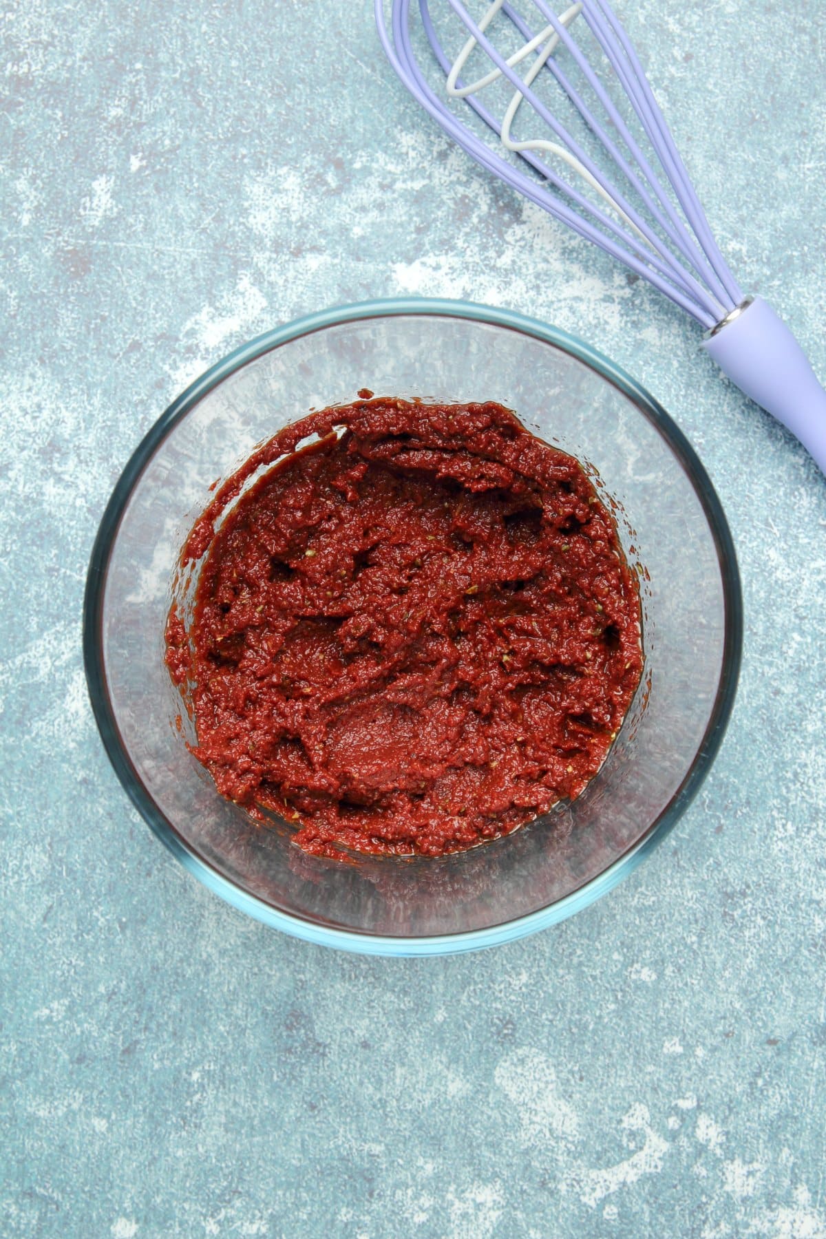 Tomato sauce in a bowl.